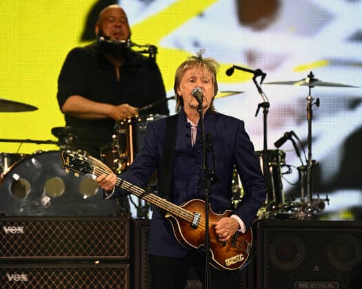 Paul McCartney and his band perform at the Camping World Stadium in Orlando, Florida on Saturday, May 28, 2022.  ORP20220528002 JOExMARINO
