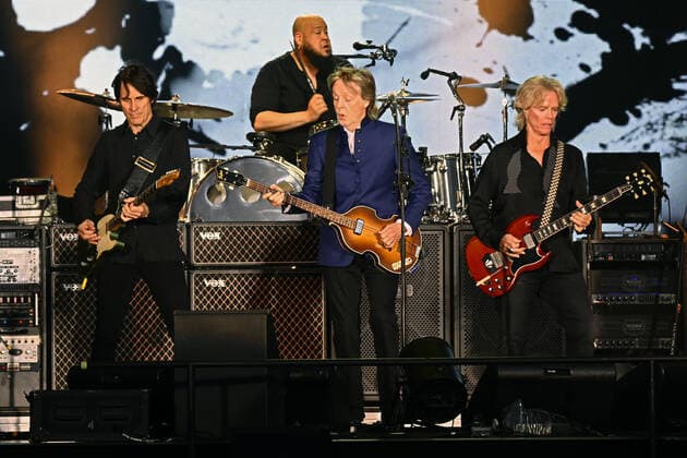 Paul McCartney and his band perform at the Camping World Stadium in Orlando, Florida on Saturday, May 28, 2022.  ORP20220528006 JOExMARINO