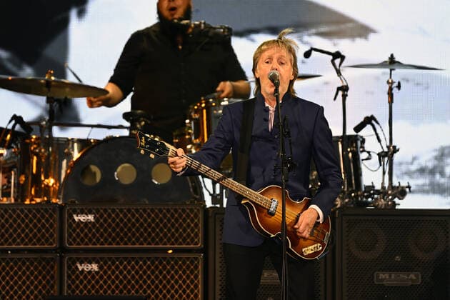 Paul McCartney and his band perform at the Camping World Stadium in Orlando, Florida on Saturday, May 28, 2022.  ORP20220528028 JOExMARINO