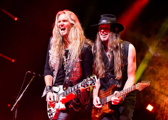 COPENHAGEN 2022 05 29 Whitesnake Joel Hoekstra and Ren Beach Photo Rickard Nilsson TT Code 10492 COPENHAGEN DENMARK x10492x,  Copyright: xRickardxNilsson TTx Whitesnake in Copenhagen