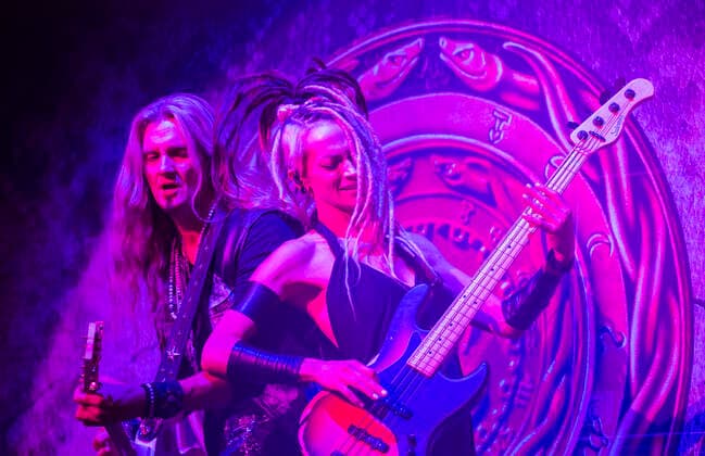 Copenhagen 220529 Music, artist Whitesnake Tanya O Callaghan and Joel Hoekstra Photo Rickard Nilsson TT Code 10492 PAYMENT PICTURE Copenhagen Denmark x10492x,  Copyright: xRickardxNilsson TTx Whitesnake
