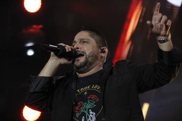 May 29, 2022, Pinhais, Parana, Brazil: Country duo Jorge & Mateus during a show at the Curitiba Country Music Festival, held at Expotrade Convencion Center, in Pinhais, metropolitan region of Curitiba, Parana, on Sunday (29).  Copyright: xEdsonxdexSouzax
