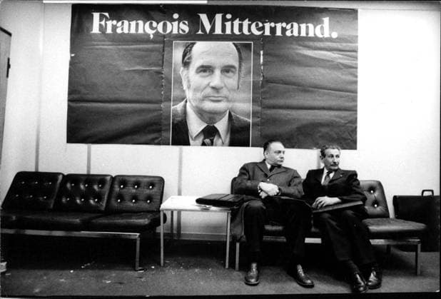 Francois Mitterrand Wahlkampf in Frankreich: Wahlplakat von Francois Mitterrand., Copyright: UnitedxArchivesxSvenxSimon Nur redaktionelle Nutzung. Editorial usage only. UnitedArchivesIMS_3349676F EDITORIAL USE ONLY