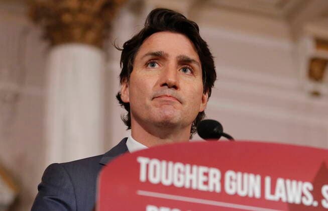 May 30, 2022, Ottawa, ON, Canada: Prime Minister Justin Trudeau announces new gun control legislation in Ottawa on Monday, May 30, 2022. Ottawa Canada  - ZUMAc35_ 20220530_zaf_c35_121 Copyright: xPatrickxDoylex