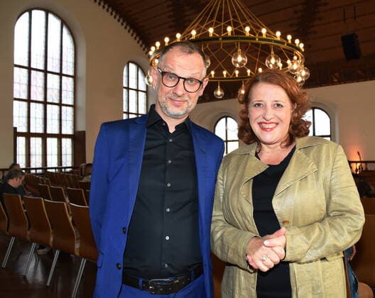Severin Groebner Laureate Luise Kinseher, Laudator Cabaret Artist Munich 30 05 2022 Old Town Hall Award of the Dieter Hildebrandt Prize 2022 to Severin Groebner Munich