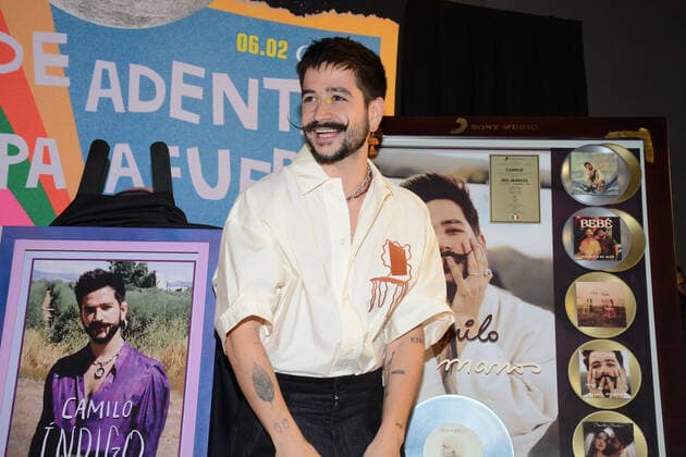May 31, 2022, Mexico City, Mexico City, Mexico: Colombian singer Camilo Echeverry Correa poses for photos during a press conference to promote De Adentro Pa Fuera Tour and launch their latest single Ã¢â‚¬ËœPegaoÃ¢â‚¬â ¢ at Presidente Intercontinental Hotel. On May 31, 2022 in Mexico City, Mexico. Mexico City Mexico - ZUMAe321 20220531_zia_e321_019 Copyright: xJorgexGonzalez xEyepixxGroupx