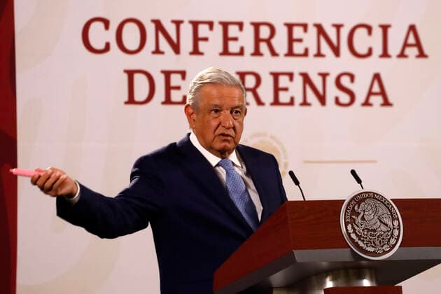 May 31, 2022, Mexico City, Mexico City, Mexico: Mexico s President Andres Manuel Lopez Obrador talks during the daily morning press conference at National Palace. On May 31, 2022 In Mexico City, Mexico. Mexico City Mexico - ZUMAe321 20220531_zia_e321_041 Copyright: xLuisxBarronx xEyepixxGroupx