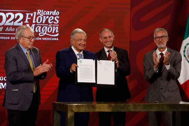 May 31, 2022, Mexico City, Mexico City, Mexico: Mexico s President Andres Manuel Lopez Obrador accompanied by Health Minister Jorge Alcocer Varela, Pan American Health Organization Miguel Malo Serrano, Health Deputy Minister Hugo Lopez-Gatell during the daily morning press conference at National Palace. On May 31, 2022 In Mexico City, Mexico. Mexico City Mexico - ZUMAe321 20220531_zia_e321_048 Copyright: xLuisxBarronx xEyepixxGroupx
