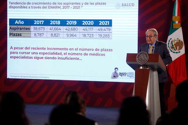 May 31, 2022, Mexico City, Mexico City, Mexico: MexicoÃ¢â‚¬â ¢s accompanied by Health Minister Jorge Alcocer Varela speaks during the Mexican President Lopez Obrador daily morning press conference at National Palace. On May 31, 2022 In Mexico City, Mexico. Mexico City Mexico - ZUMAe321 20220531_zia_e321_052 Copyright: xLuisxBarronx xEyepixxGroupx