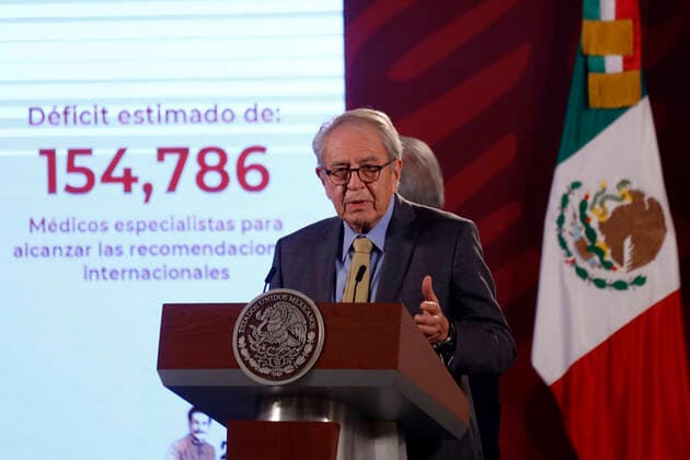 May 31, 2022, Mexico City, Mexico City, Mexico: MexicoÃ¢â‚¬â ¢s accompanied by Health Minister Jorge Alcocer Varela speaks during the Mexican President Lopez Obrador daily morning press conference at National Palace. On May 31, 2022 In Mexico City, Mexico. Mexico City Mexico - ZUMAe321 20220531_zia_e321_054 Copyright: xLuisxBarronx xEyepixxGroupx