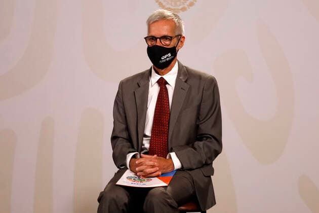 May 31, 2022, Mexico City, Mexico City, Mexico: International Advisor on Non-Communicable Diseases and Mental Health Miguel Malo Serrano speaks during the Mexican President Lopez Obrador daily morning press conference at National Palace. On May 31, 2022 In Mexico City, Mexico. Mexico City Mexico - ZUMAe321 20220531_zia_e321_057 Copyright: xLuisxBarronx xEyepixxGroupx