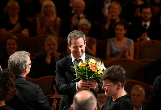 French pianist Bertrand Chamayou is seen during concert of the Les Siecles symphony orchestra within the 77th Prague Spring international music festival, on May 31, 2022, in Prague, Czech Republic. (CTKxPhoto KaterinaxSulova) CTKPhotoP2022053108731  suk002