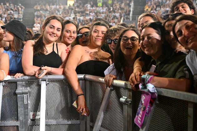 Italy: Gazzelle 2022 Gazzelle Fans during the Concert Gazzelle 2022 at PalaEur on 30th May, 2022 in Rome, Italy. Rome Italy Copyright: DomenicoxCippitelli