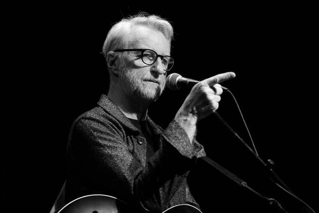 Billy Bragg at a concert at Heimathafen Neukölln in Berlin, 1 June 2022 photo black and white converted Billy Bragg concert Berlin