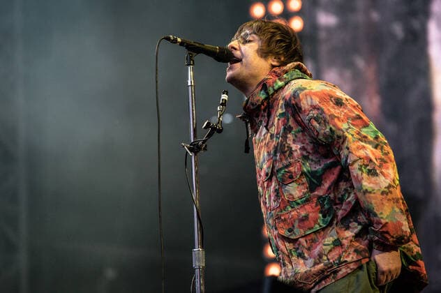 Liam Gallagher performs at the Etihad Stadium in Manchester on June 1st, 2022 as part of his UK Stadium tour. Featuring: Liam Gallagher Where: Manchester, United Kingdom When: 01 Jun 2022 Credit: Graham Finney Cover Images Copyright: xx 51625136 EDITORIAL USE ONLY. NOT FOR USE BY NEWSPAPERS BASED IN THE UK.