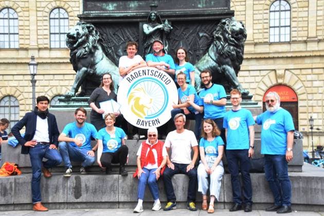 Action Participant Munich 02 Max Joseph Platz Action Bike Decision for Bavaria Munich