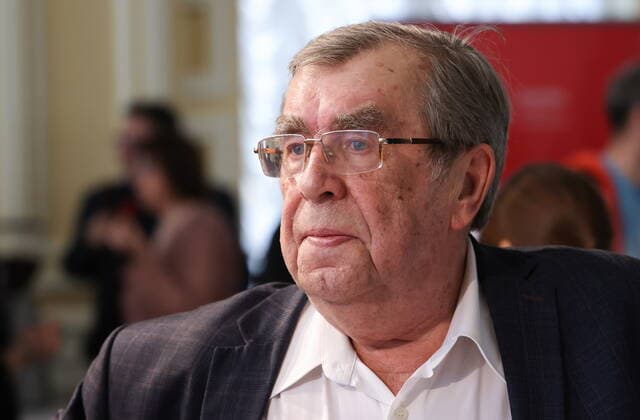MOSCOW, RUSSIA â€“ JUNE 2, 2022: Sergei Chuprinin, member of Russia s Presidential Commission for State Decorations, is seen during a ceremony to name entries on the shortlist for Big Book Prize 2022, at a showroom in the GUM Shopping Arcade. The Big Book Prize is a Russian national literary prize established in 2005 to support literature professionals in Russia. This year, the shortlist includes 10 entries. Anton Novoderezhkin TASS  TS133B23