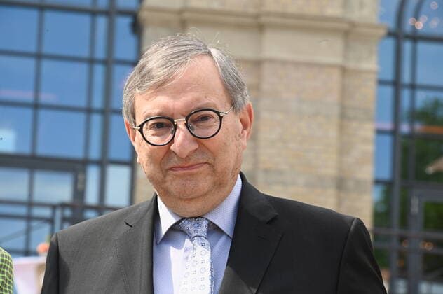 Abraham Lehrer, Vice President of the Central Council of Jews at the press conference on the program of Shalom Music Cologne the music festival will be held as part of the Jewish festival year from 4 11 08 2022