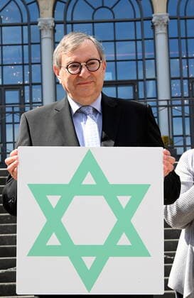 Abraham Lehrer, Vice President of the Central Council of Jews at the press conference on the program of Shalom Music Cologne the music festival will be held as part of the Jewish festival year from 4 11 08 2022