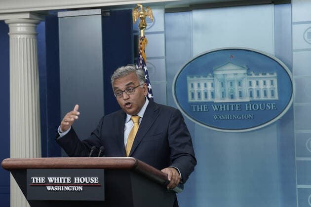 White House COVID-19 Response Coordinator Dr. Ashish Jha speaks at a press briefing at the White House in Washington, DC on Thursday, June 2, 2022.  WASP2022060206 YurixGripas