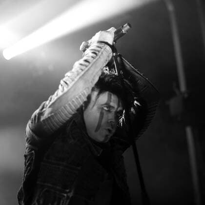 Gary Numan at a concert at Columbia Theater in Berlin, 2 June 2022 photo black and white converted Gary Numan concert Berlin