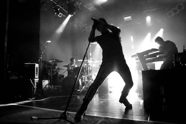 Gary Numan at a concert at Columbia Theater in Berlin, 2 June 2022 photo black and white converted Gary Numan concert Berlin