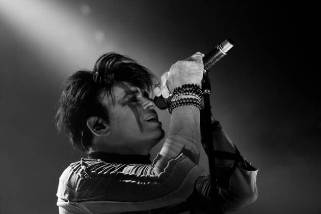 Gary Numan at a concert at Columbia Theater in Berlin, 2 June 2022 photo black and white converted Gary Numan concert Berlin