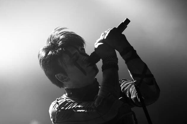 Gary Numan at a concert at Columbia Theater in Berlin, 2 June 2022 photo black and white converted Gary Numan concert Berlin