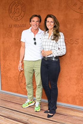 Anne Claire Coudray et Nicolas Vix CELEBRITES : Roland Garros 2022 - Internationaux de France - 03 06 2022 FedericoPestellini Panoramic 