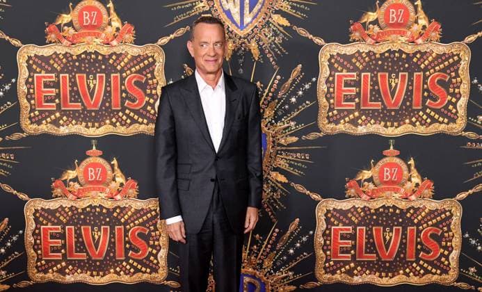 ELVIS RED CARPET, Tom Hanks is seen posing for a photograph on the red carpet during the Australian premiere of the film ELVIS at Event Cinemas on the Gold Coast, Saturday, June 4, 2022. ( NO ARCHIVING, EDITORIAL USE ONLY, NO USE IN BOOKS WITHOUT CONSENT GOLD COAST QLD AUSTRALIA  Copyright: xDARRENxENGLANDx 20220605001666389117