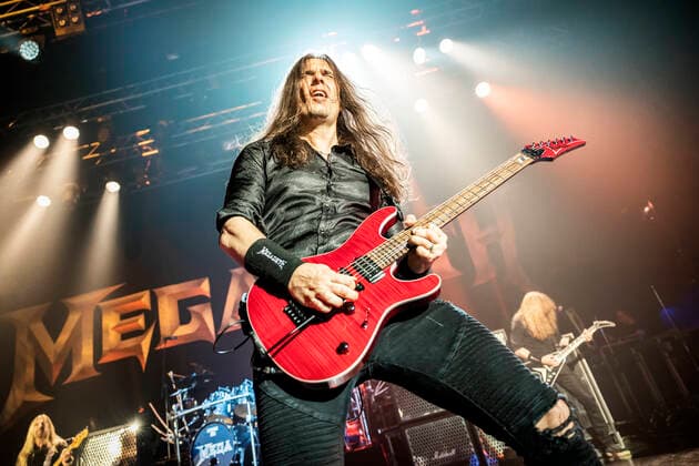 Megadeth live in Copenhagen, Denmark Oslo, Norway. 05th, June 2022. The American thrash metal band Megadeth performs a live concert at Sentrum Scene in Oslo. Here guitarist Kiko Loureiro is seen live on stage. (Gonzales Photo - Terje Dokken). Oslo Norway Sentrum Scene  Copyright: xGonzalesxPhoto TerjexDokkenx