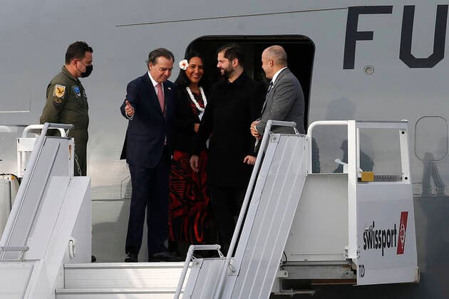 Ottawa, June 6, 2022 The President of the Republic Gabriel Boric arrives at Ottawa International Airport, Canada where he is received by Canadian authorities Javier Salvo Aton Chile, Ottawa Canada Aton 613032  Copyright: JAVIERxSALVO ATONxCHILE