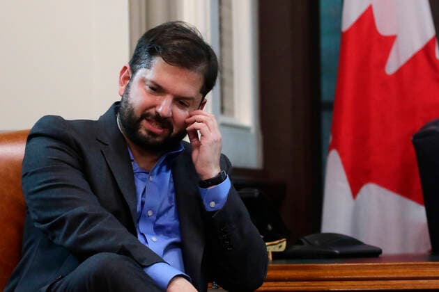 Ottawa, June 6, 2022 The President of the Republic Gabriel Boric holds bilateral meeting with the Prime Minister of Canada Justin Trudeau at the Parliament Javier Salvo Aton Chile, Ottawa Canada Aton 613067  Copyright: JAVIERxSALVO ATONxCHILE