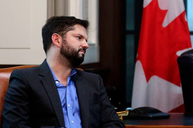 Ottawa, June 6, 2022 The President of the Republic Gabriel Boric holds bilateral meeting with the Prime Minister of Canada Justin Trudeau at the Parliament Javier Salvo Aton Chile, Ottawa Canada Aton 613070  Copyright: JAVIERxSALVO ATONxCHILE