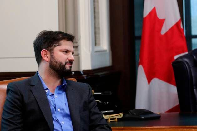 Ottawa, June 6, 2022 The President of the Republic Gabriel Boric holds bilateral meeting with the Prime Minister of Canada Justin Trudeau at the Parliament Javier Salvo Aton Chile, Ottawa Canada Aton 613072  Copyright: JAVIERxSALVO ATONxCHILE