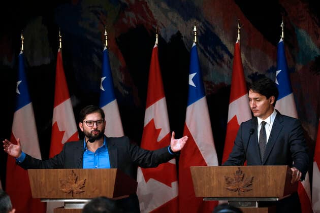 Ottawa, June 6, 2022 President of the Republic Gabriel Boric holds joint statement with the Prime Minister of Canada after bilateral meeting Javier Salvo Aton Chile, Ottawa Canada Aton 613132  Copyright: JAVIERxSALVO ATONxCHILE