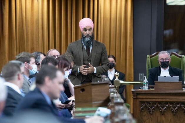 June 6, 2022, Ottawa, ONT, Canada: NDP Leader Jaqmeet Singh rises during Question Period in Ottawa, Monday, June 6, 2022. Ottawa Canada  - ZUMAc35_ 20220606_zaf_c35_042 Copyright: xFredxChartrandx