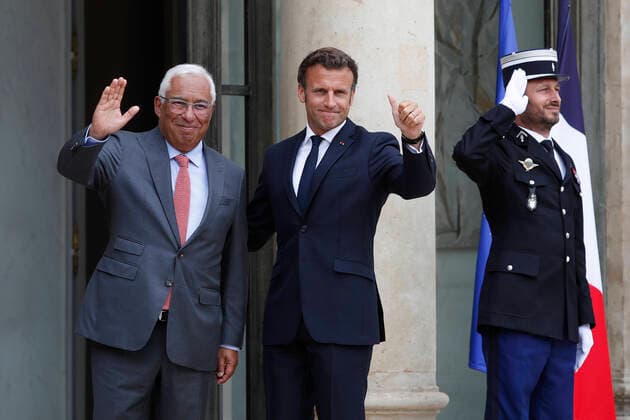News Themen der Woche KW23 News Bilder des Tages Frankreich, Emmanuel Macron empfängt Antonio Costa aus Portugal in Paris Dejeuner de travail de Emmanuel Macron, President de la RÃ publique avec Antonio Costa, Premier ministre du Portugal NEWS : Dejeuner de travail de Emmanuel Macron avec Antonio Costa - Paris - 07 06 2022 MichaelBaucher Panoramic 