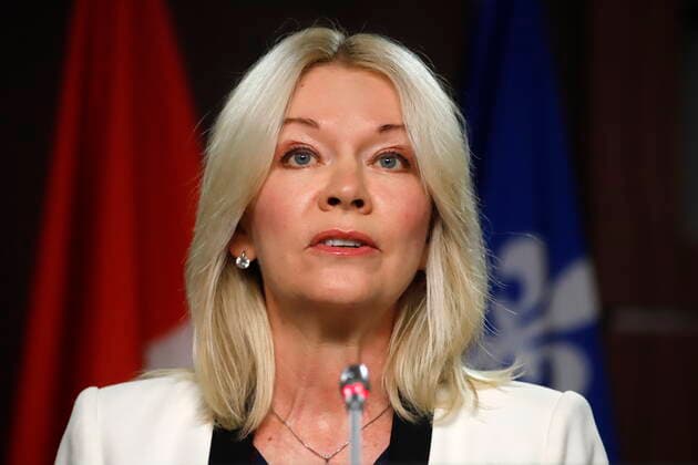 June 7, 2022, Ottawa, ON, Canada: Interim Conservative leader Candice Bergen speaks at a press conference on Parliament Hill in Ottawa on Tuesday, June 7, 2022. Ottawa Canada  - ZUMAc35_ 20220607_zaf_c35_007 Copyright: xPatrickxDoylex