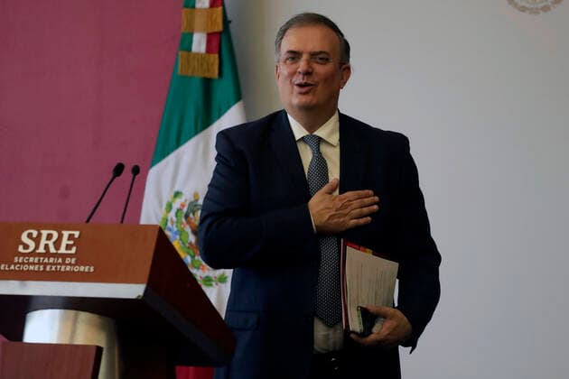 June 7, 2022, Mexico City, Mexico City, Mexico: June 7, 2022, Mexico City, Mexico: Mexico s Foreign Minister Marcelo Ebrard Casaubon talks during a briefing conference at the Foreign Ministry for announce he will participate in the IX Summit of the Americas, on behalf of Mexico s President Andro s Manuel Lo³pez Obrador and indicate that the relationship with the U.S. government is good. On Jun 7, 2022 In Mexico City, Mexico. Mexico City Mexico - ZUMAe321 20220607_zia_e321_016 Copyright: xLuisxBarronx xEyepixxGroupx