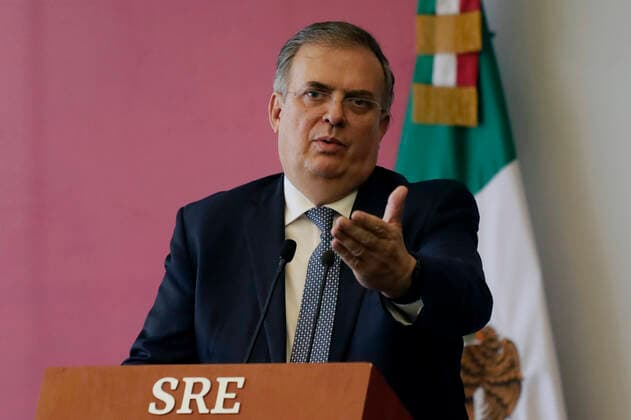 June 7, 2022, Mexico City, Mexico City, Mexico: June 7, 2022, Mexico City, Mexico: Mexico s Foreign Minister Marcelo Ebrard Casaubon talks during a briefing conference at the Foreign Ministry for announce he will participate in the IX Summit of the Americas, on behalf of Mexico s President Andro s Manuel Lo³pez Obrador and indicate that the relationship with the U.S. government is good. On Jun 7, 2022 In Mexico City, Mexico. Mexico City Mexico - ZUMAe321 20220607_zia_e321_011 Copyright: xLuisxBarronx xEyepixxGroupx