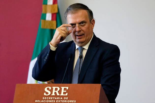 June 7, 2022, Mexico City, Mexico City, Mexico: June 7, 2022, Mexico City, Mexico: Mexico s Foreign Minister Marcelo Ebrard Casaubon talks during a briefing conference at the Foreign Ministry for announce he will participate in the IX Summit of the Americas, on behalf of Mexico s President Andro s Manuel Lo³pez Obrador and indicate that the relationship with the U.S. government is good. On Jun 7, 2022 In Mexico City, Mexico. Mexico City Mexico - ZUMAe321 20220607_zia_e321_001 Copyright: xLuisxBarronx xEyepixxGroupx