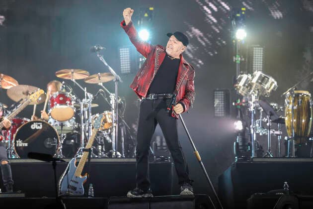 June 7, 2022, Napoli, Campania, ITALIA: 0706 2022 Naples, at the Diego Armando Maradona stadium there was the concert of the rock singer Vasco Rossi, more than 50,000 spectators saw the concert.In the photo: Vasco Rossi Napoli ITALIA - ZUMAs236 20220607_zap_s236_047 Copyright: xFabioxSassox