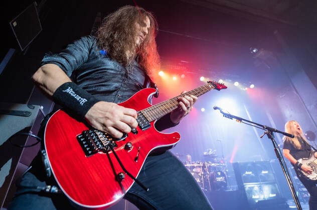 Megadeth live in Copenhagen, Denmark Copenhagen, Denmark. 07th, June 2022. The American metal band Megadeth performs a live concert at VEGA in Copenhagen. Here guitarist Kiko Loureiro is seen live on stage. (Gonzales Photo - Nikolaj Bransholm). Copenhagen Denmark  Copyright: xGonzalesxPhoto NikolajxBransholmx