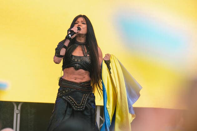 Benefit Concert For Supporting Ukrainian In Essen Ukrainian singer Ruslana sings during the Benefit concert held in support of the Ukrain people who affected by the war in Kennedy square in Essen, Germany on June 7, 2022 Essen Germany  Copyright: xYingxTangx originalFilename: tang-notitle220607_npJPh.jpg