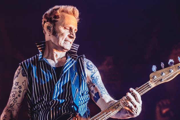 Green Day live in Copenhagen, Denmark Copenhagen, Denmark. 07th, June 2022. The American rock band Green Day performs a live concert at Forum at Frederiksberg, Copenhagen. Here bass player Mike Dirnt is seen live on stage. Copenhagen Denmark  Copyright: xGonzalesxPhoto ThomasxRungstromx