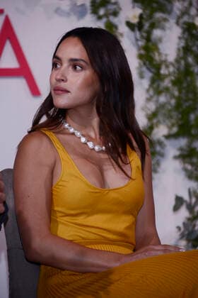 June 8, 2022, Mexico City, Mexico City, Mexico: June 8, 2022, Mexico City, Mexico: Actress Adria Arjona attends a film press conference to promote Father of the Bride at St. Regis Hotel. On Jun 8, 2022 in Mexico City, Mexico. Mexico City Mexico - ZUMAe321 20220608_zia_e321_025 Copyright: xCarlosxTischlerx xEyepixxGroupx