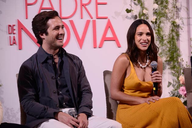 June 8, 2022, Mexico City, Mexico City, Mexico: June 8, 2022, Mexico City, Mexico:Adria Arjona and Diego Boneta attend a film press conference to promote Father of the Bride at St. Regis Hotel. On Jun 8, 2022 in Mexico City, Mexico. Mexico City Mexico - ZUMAe321 20220608_zia_e321_037 Copyright: xCarlosxTischlerx xEyepixxGroupx