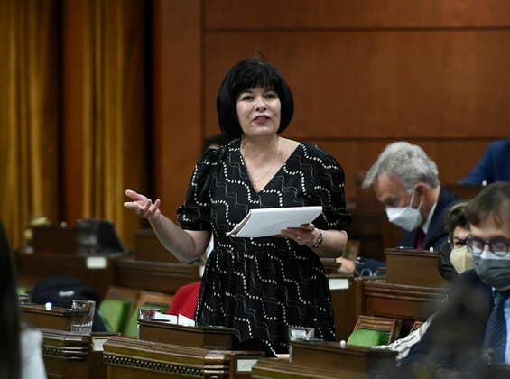 June 8, 2022, Ottawa, ON, CAN: Minister of Official Languages Ginette Petitpas Taylor rises during Question Period in the House of Commons on Parliament Hill in Ottawa on Wednesday, June 8, 2022. Ottawa CAN  - ZUMAc35_ 20220608_zaf_c35_077 Copyright: xJustinxTangx