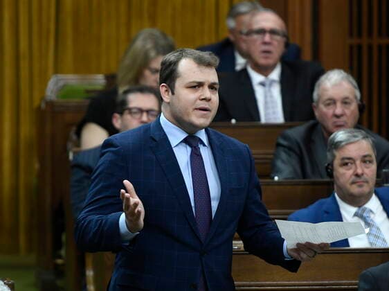 June 8, 2022, Ottawa, ON, CAN: Conservative MP Dane Lloyd rises during Question Period in the House of Commons on Parliament Hill in Ottawa on Wednesday, June 8, 2022. Ottawa CAN  - ZUMAc35_ 20220608_zaf_c35_079 Copyright: xJustinxTangx